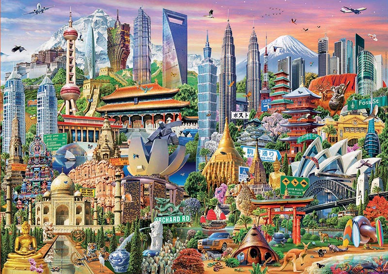 Puzzle Educa Símbolos da Ásia 1500 Peças