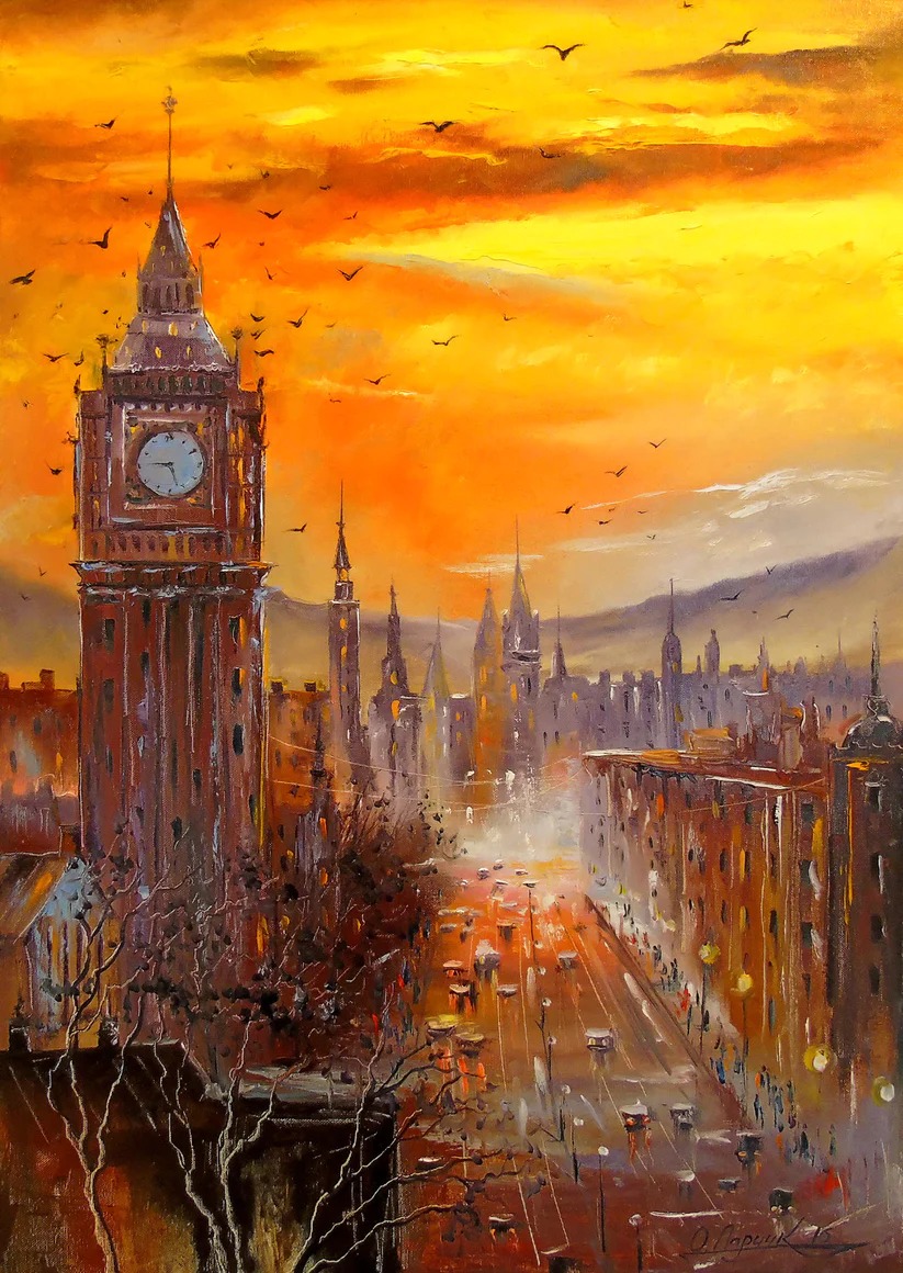 Puzzle Enjoy Pôr do Sol em Londres de 1000 Peças