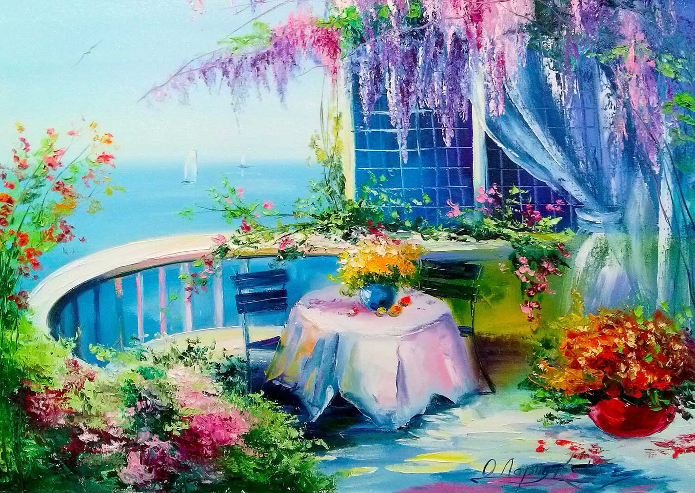 Puzzle Enjoy Varanda Florida  1000 Peças