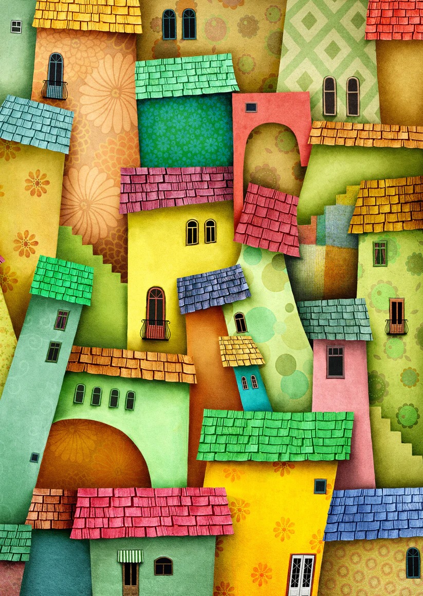 Puzzle Enjoy Casas Alegres 1000 Peças