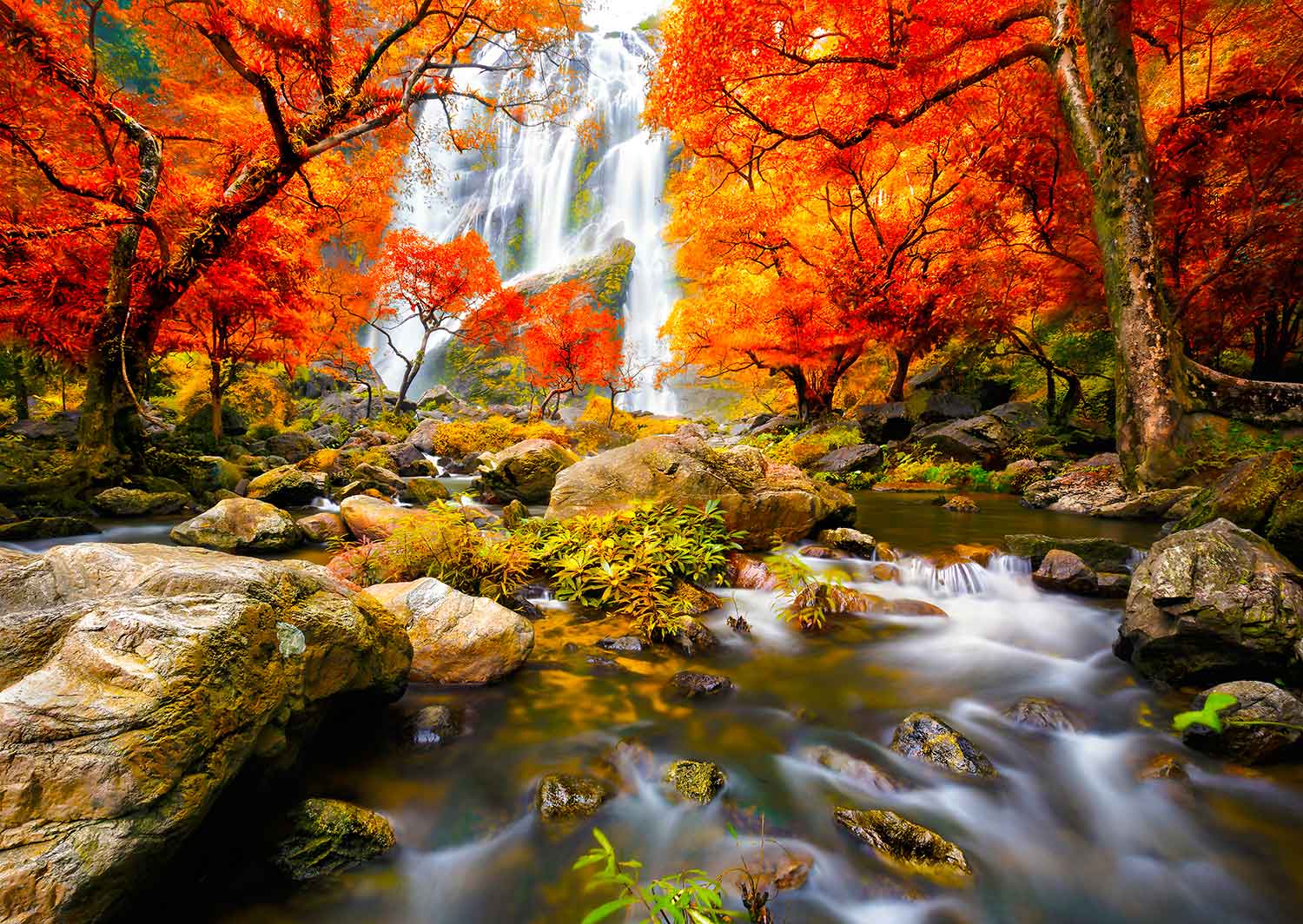 Puzzle Enjoy de cachoeira de outono 1000 peças
