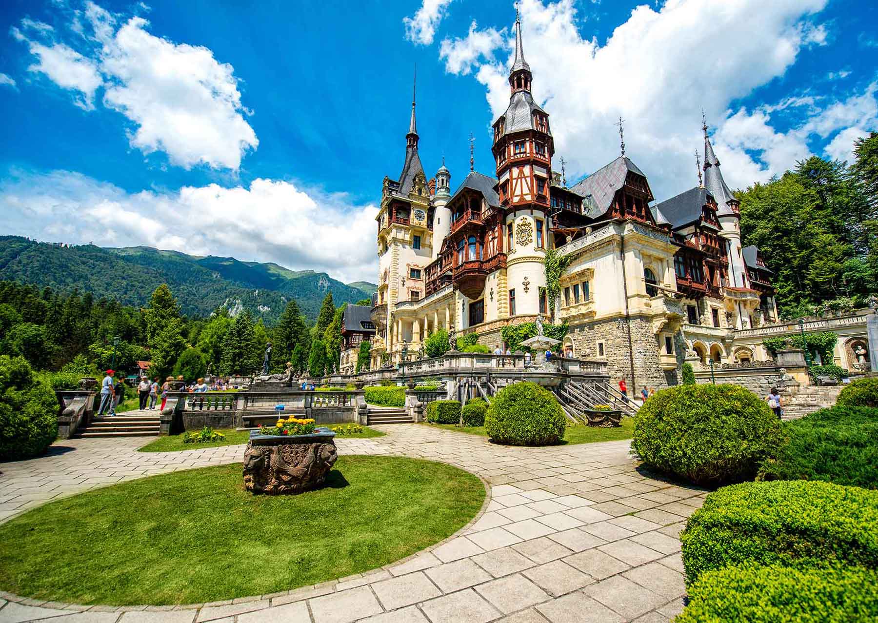 Puzzle Enjoy o castelo real em Sinaia, Romênia de 100