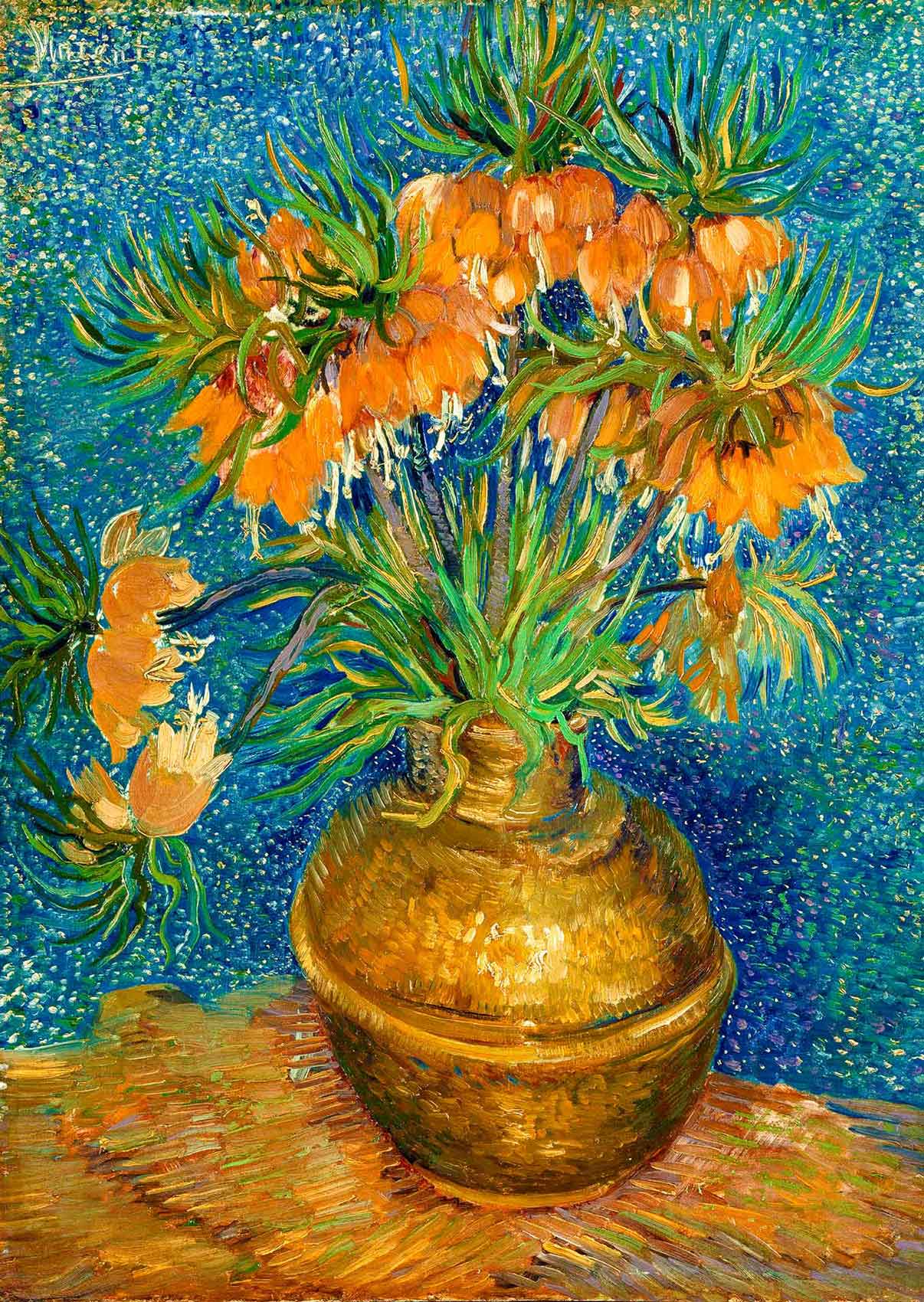 Puzzle Enjoy de Fritillaries Imperiais em um Vaso de C