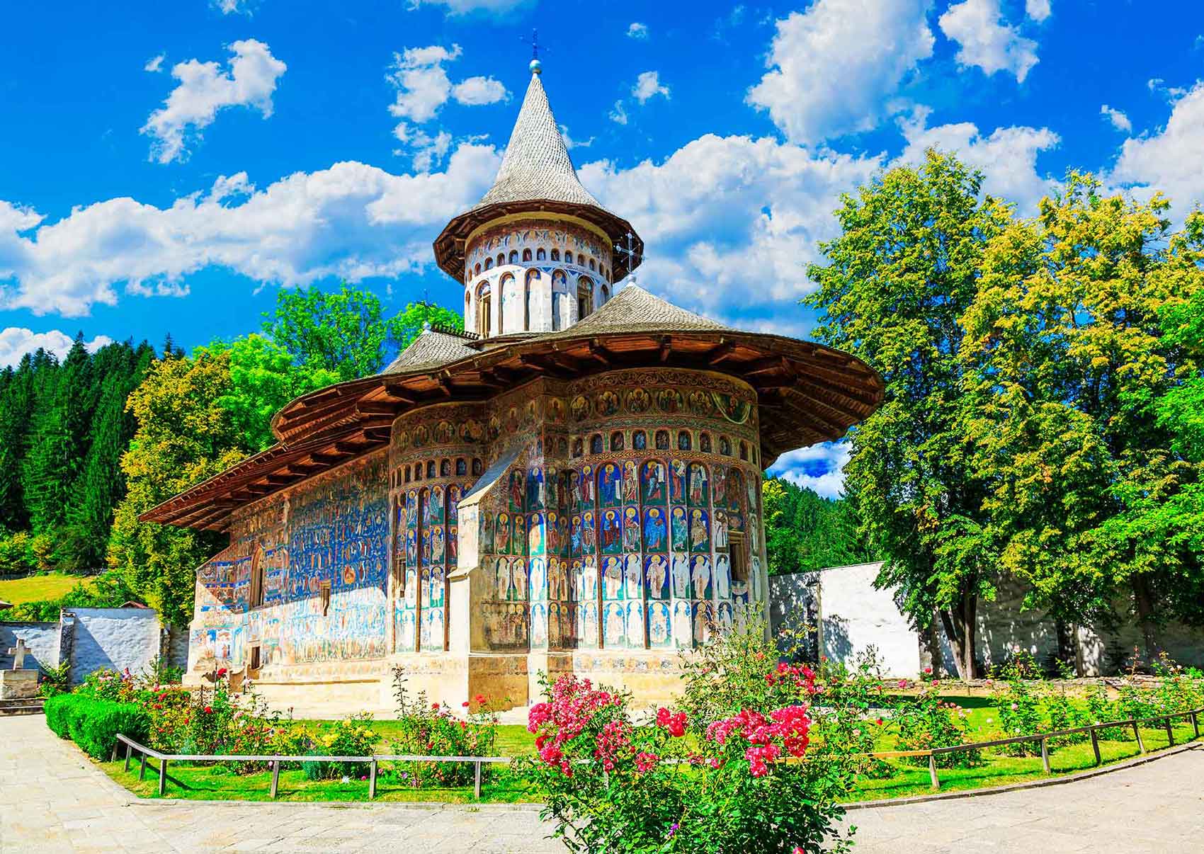 Puzzle Enjoy do Mosteiro Voronet, Romênia 1000 Peças