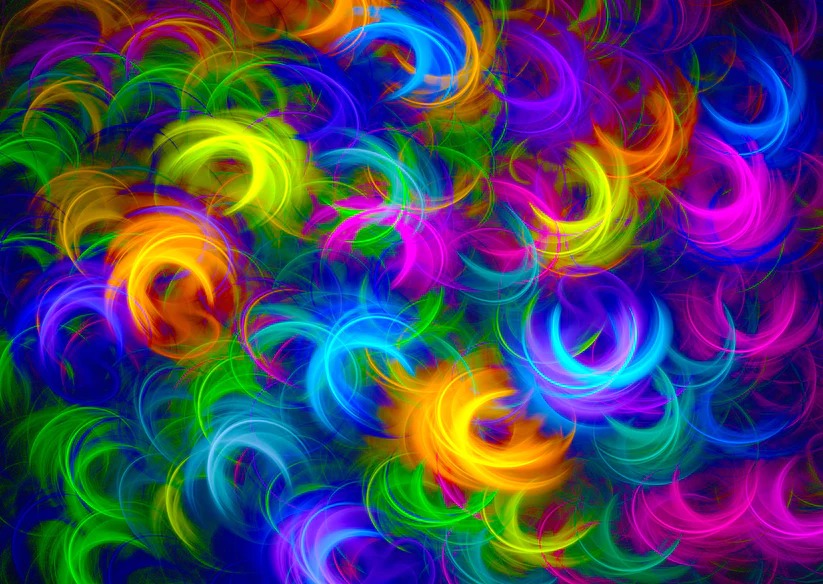 Puzzle Enjoy Penas Neon Abstratas de 1000 Peças