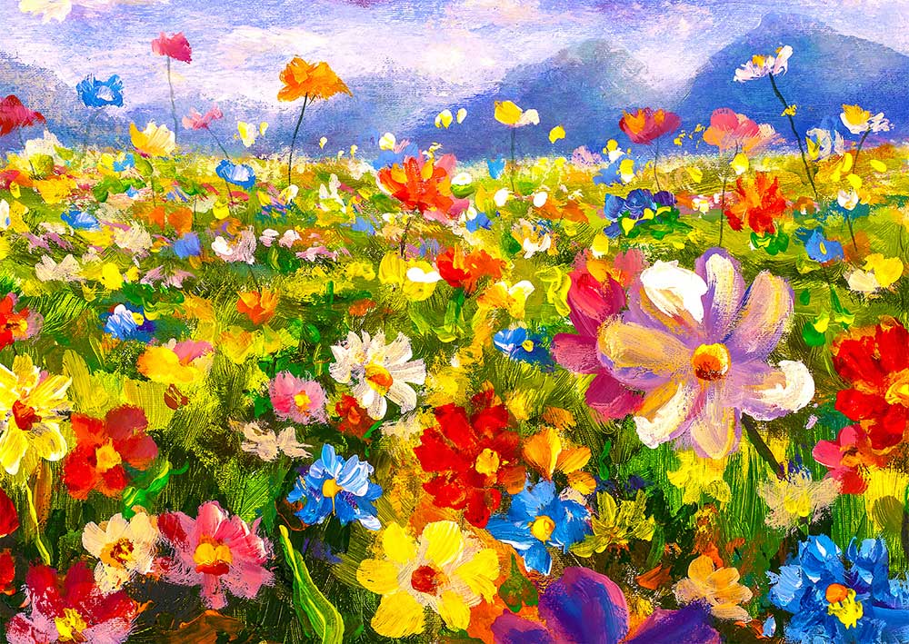 Puzzle Enjoy Prado de Flores Coloridas 1000 Pçs