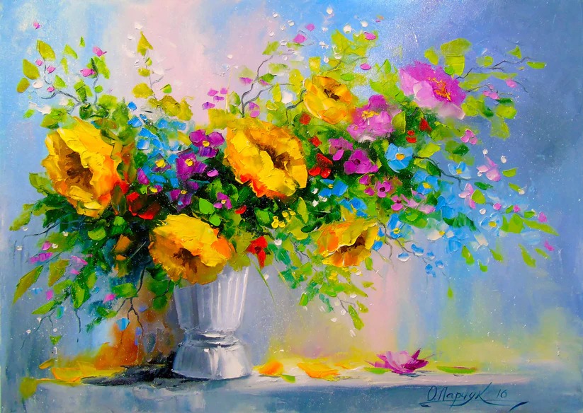Puzzle Enjoy Buquê com Flores Amarelas de 1000 Peças