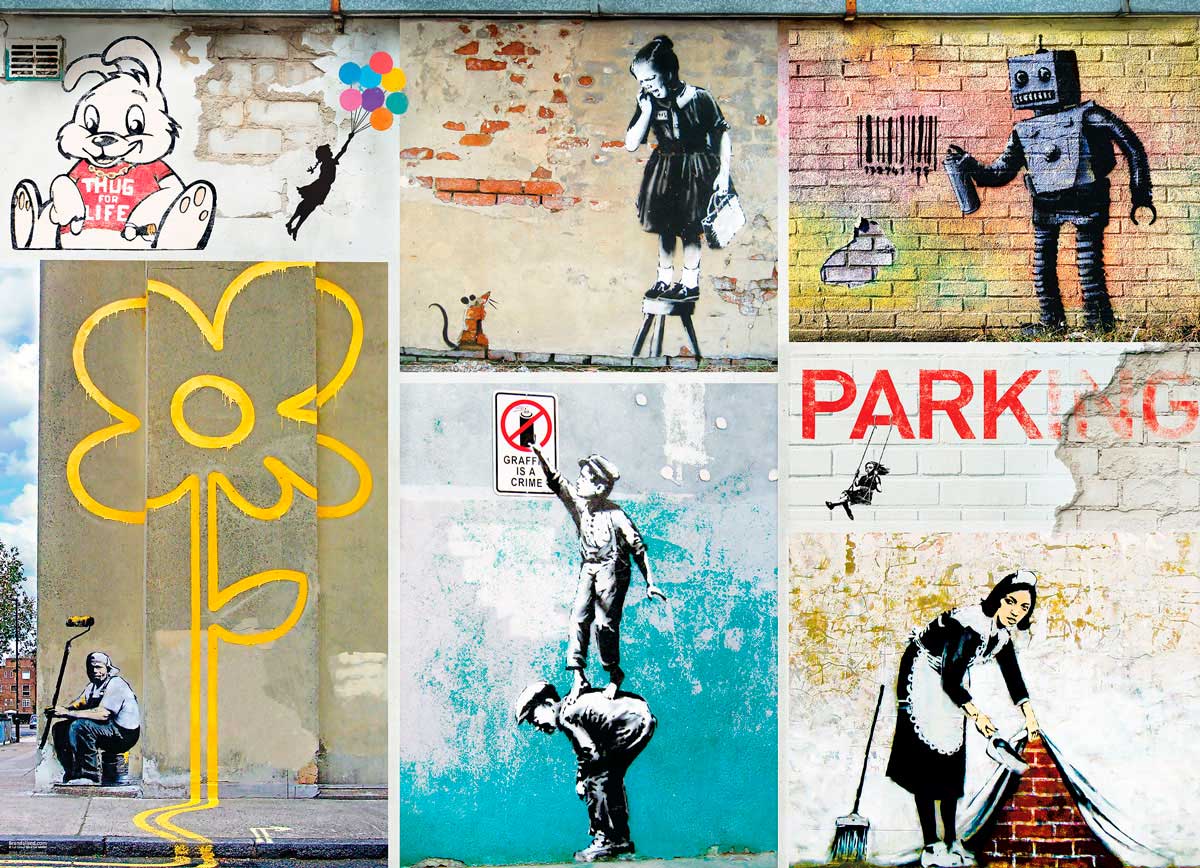Puzzle Eurographics Arte de Rua de Banksy de 1000 Peças