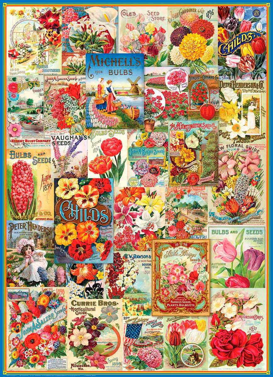 Catálogos de Sementes de Flores Puzzle Eurographics de 1000 Pzs