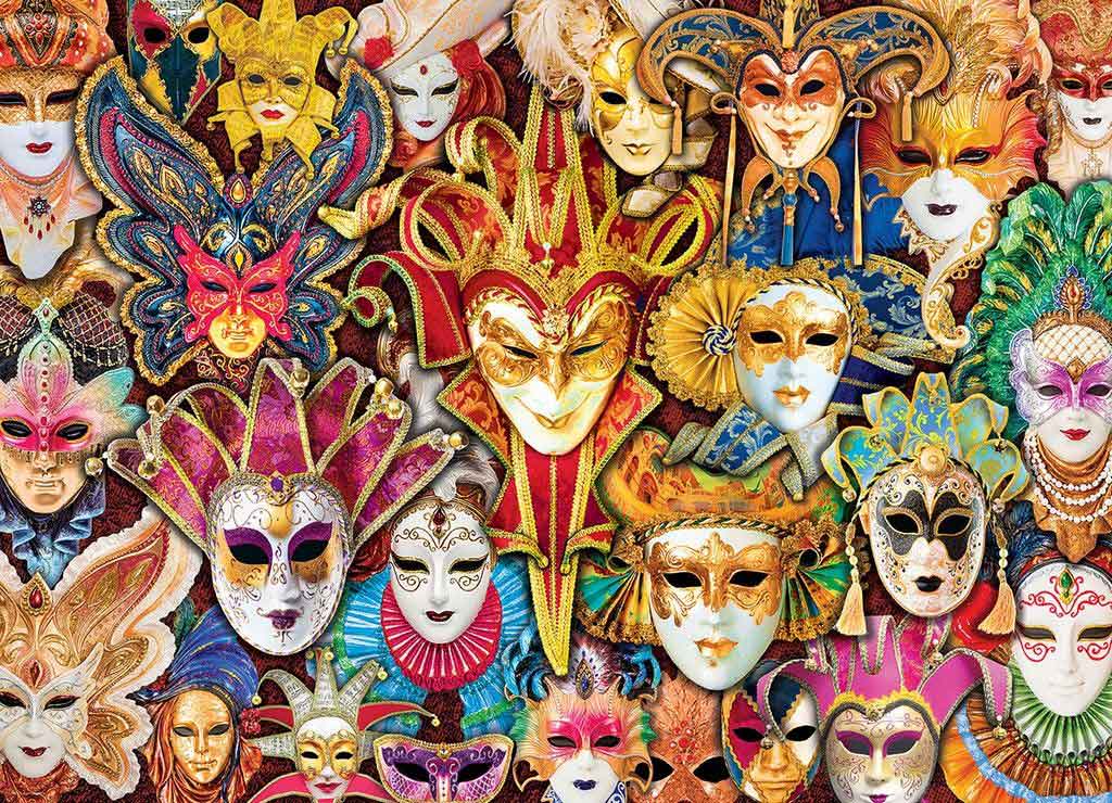 Puzzle Eurographics Máscaras de Carnaval Veneziano 1000 Peças