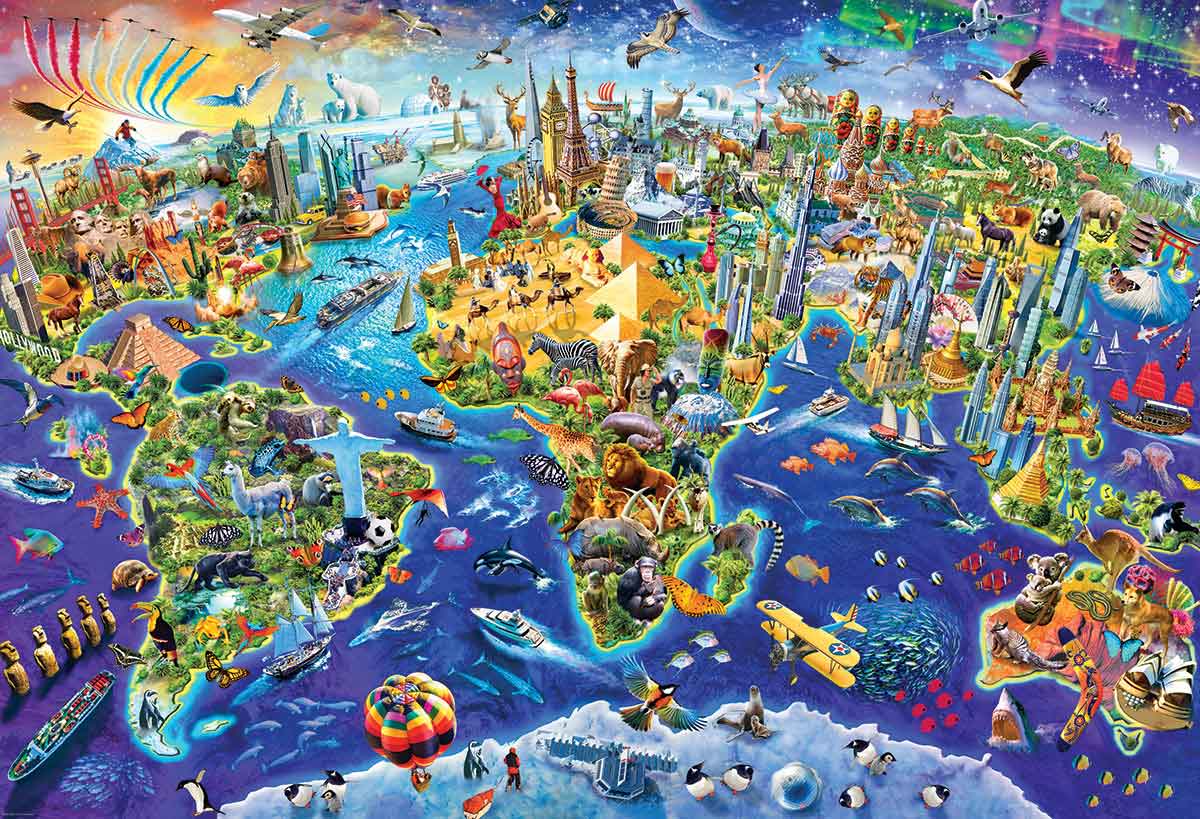 Puzzle do mundo louco Eurographics 2000 peças