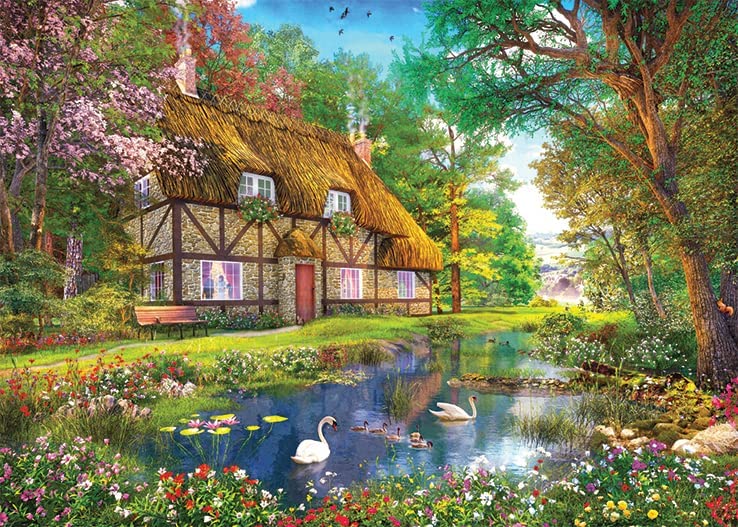 Puzzle Falcon Lakeside Cabin 1000 peças