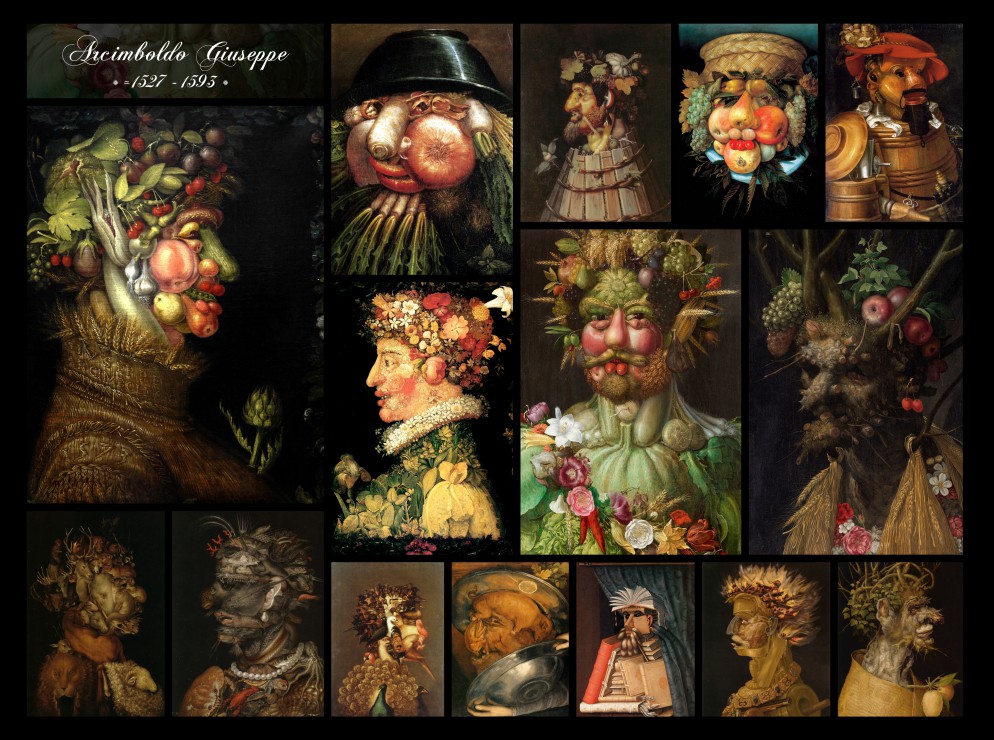 Puzzle Grafika Colagem de Giuseppe Arcimboldo de 2000 Peças