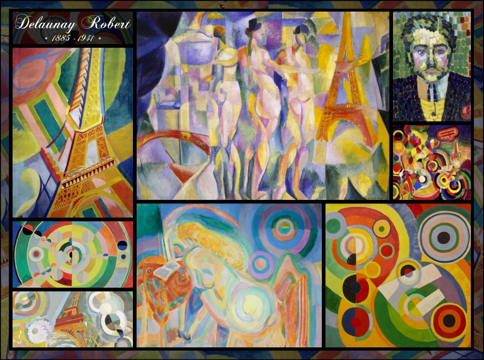 Puzzle Grafika Colagem de Robert Delaunay de 2000 Peças