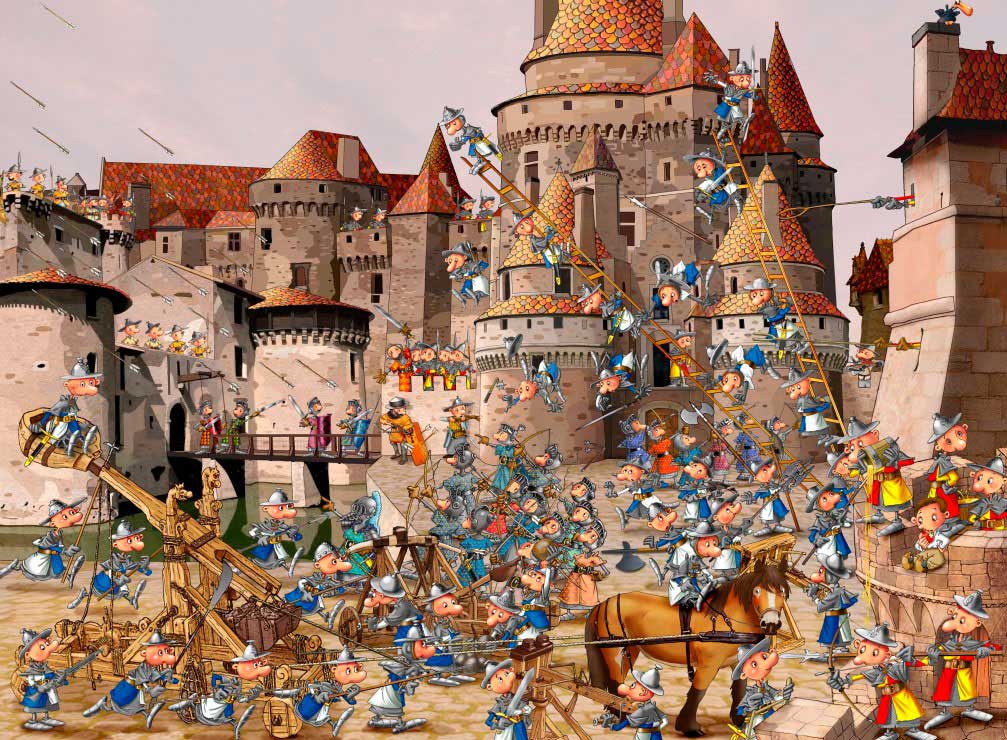 Puzzle Grafika Ataque do Castelo de 2000 Pçs