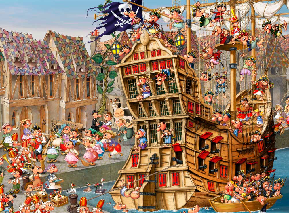 Puzzle Grafika The Pirate Ship 2000 Peças