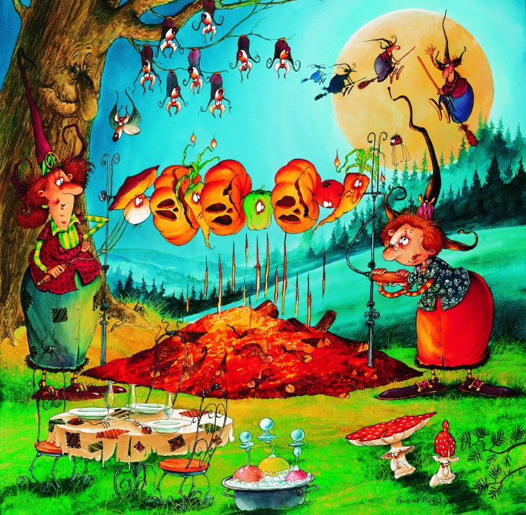 Puzzle Grafika The Witch's Barbecue 1000 peças