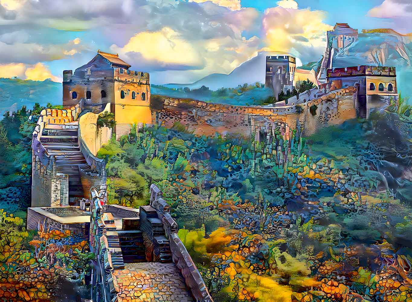 Puzzle Grafika A Grande Muralha da China de 3000 Pçs
