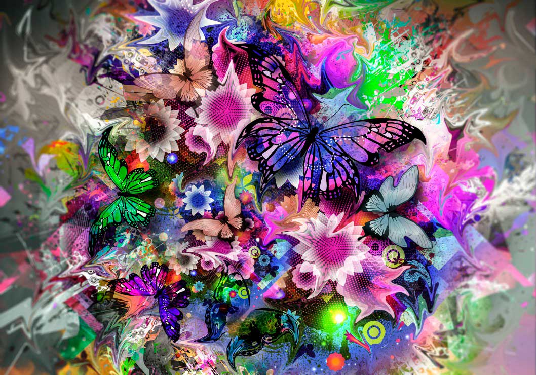 Puzzle Grafika Borboletas Coloridas 1000 Peças