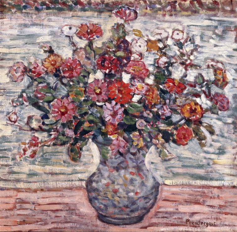 Puzzle Grafika Zinnias em um vaso 1000 peças