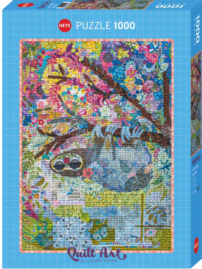 Puzzle Heye Arte de Colcha, Preguiça Tricotada de 1000 Peças