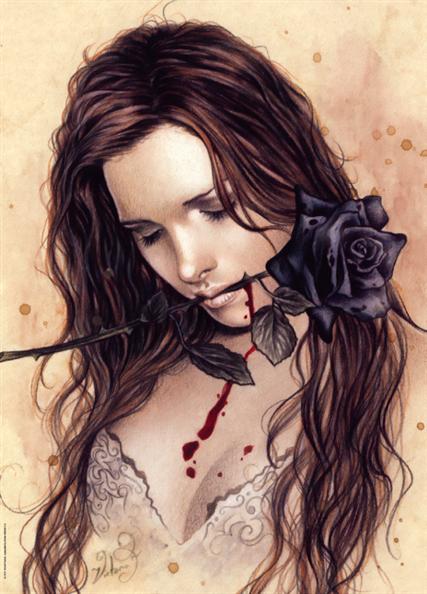 Puzzle Heye Dark Rose, Black Rose 1000 peças
