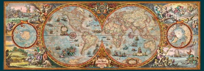 Puzzle Heye Hemisfério Mapa Panorama 6000 Peças