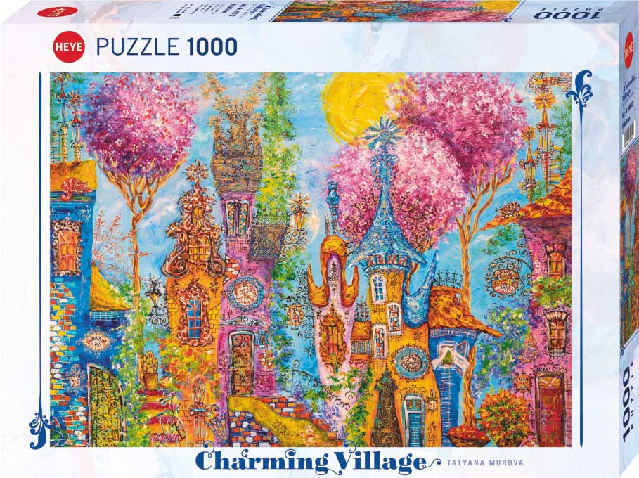 Puzzle Heye Aldeia Encantadora, Árvores cor de Rosa 1000 Peças
