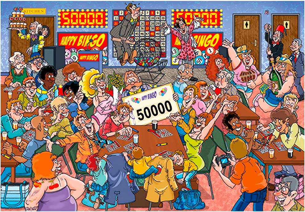 Puzzle Jumbo Mistério Mistério Bingo de 1000 Peças