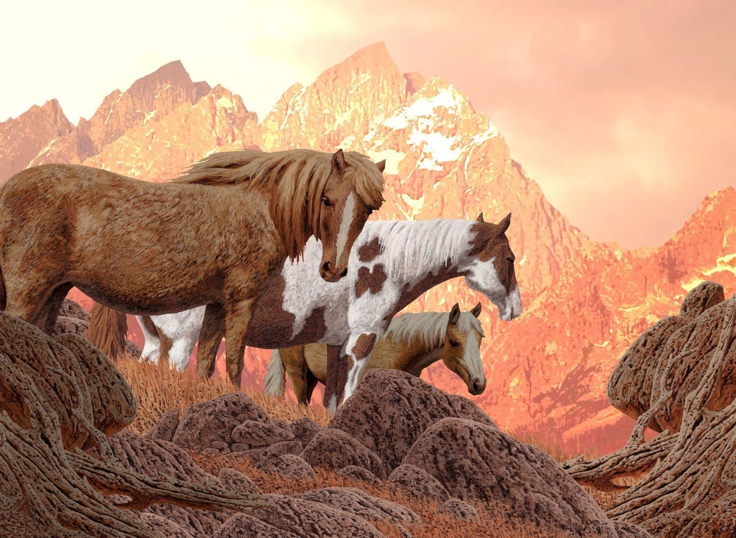 Puzzle Nova Cavalos Selvagens de 1.000 Peças