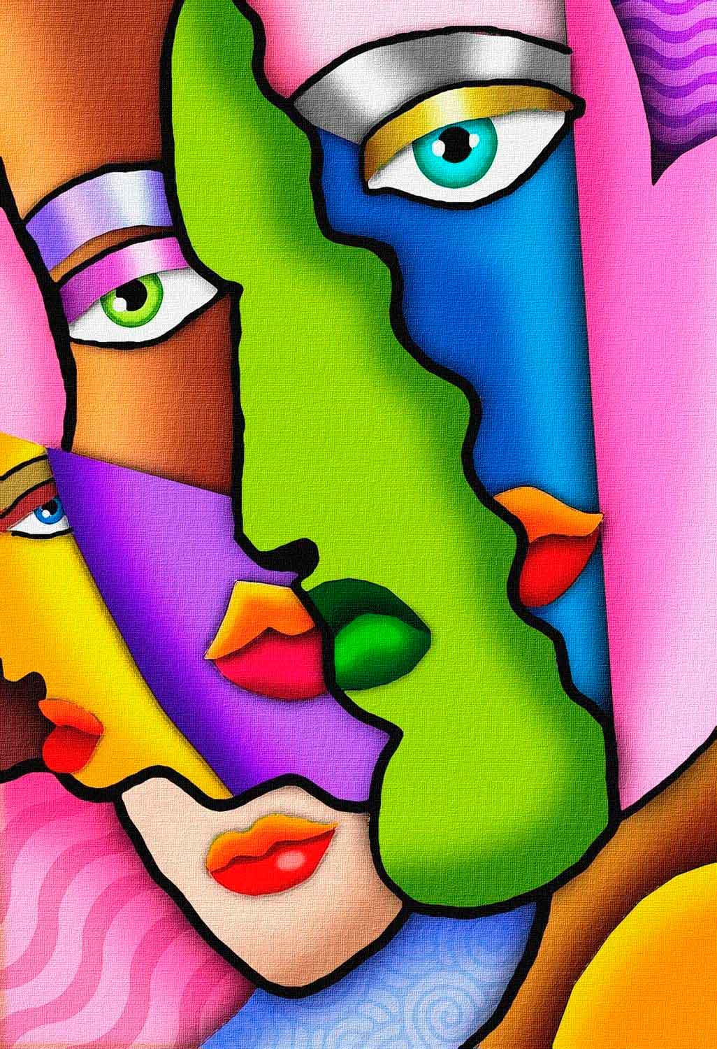 Puzzle Nova Caras Abstratas Coloridas 1000 Peças