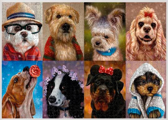 Puzzle Nova Collage Dogs Horizontal 1000 Peças