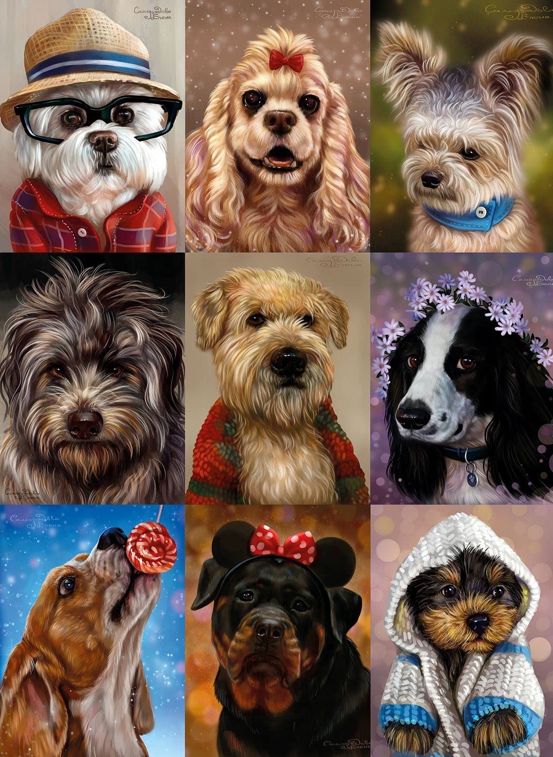 Puzzle Nova Collage Dogs Vertical 1000 Peças