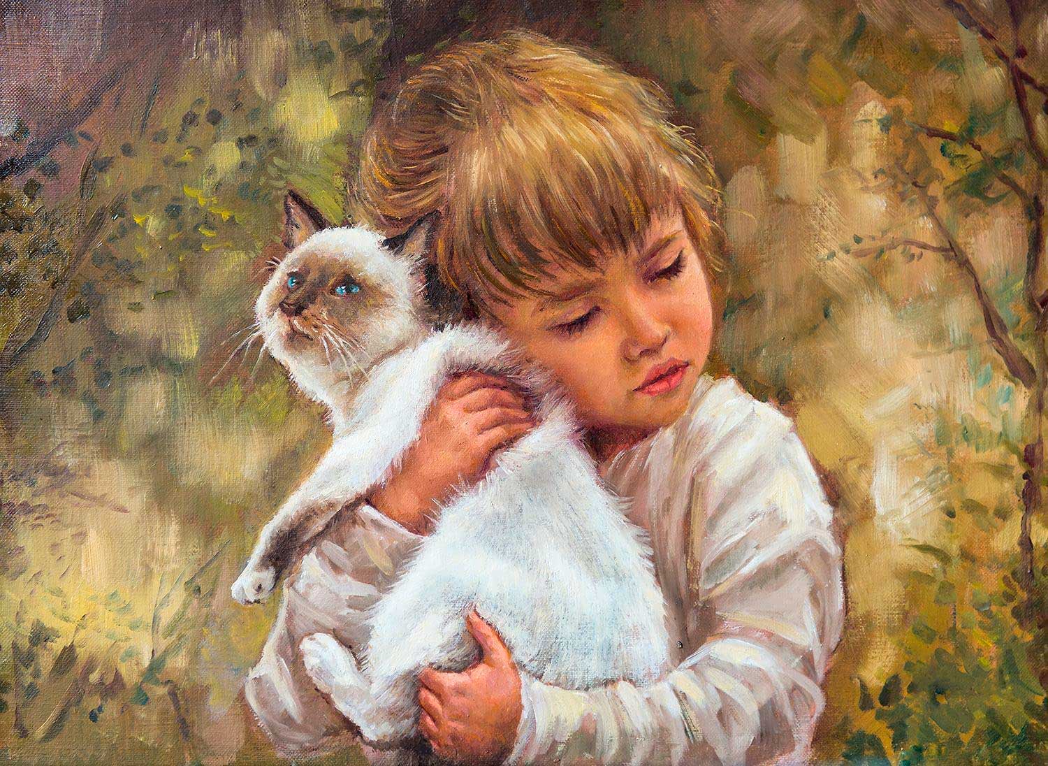 Puzzle Nova O Gato e o Amor de Garota 1000 Peças