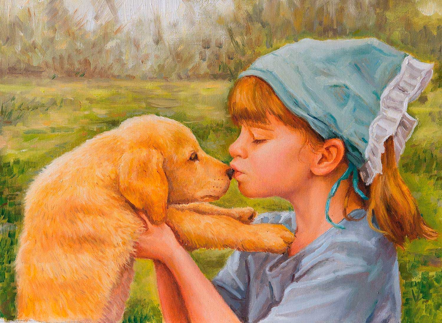 Puzzle Nova O Cachorro e o Amor de Garota 1000 Peças