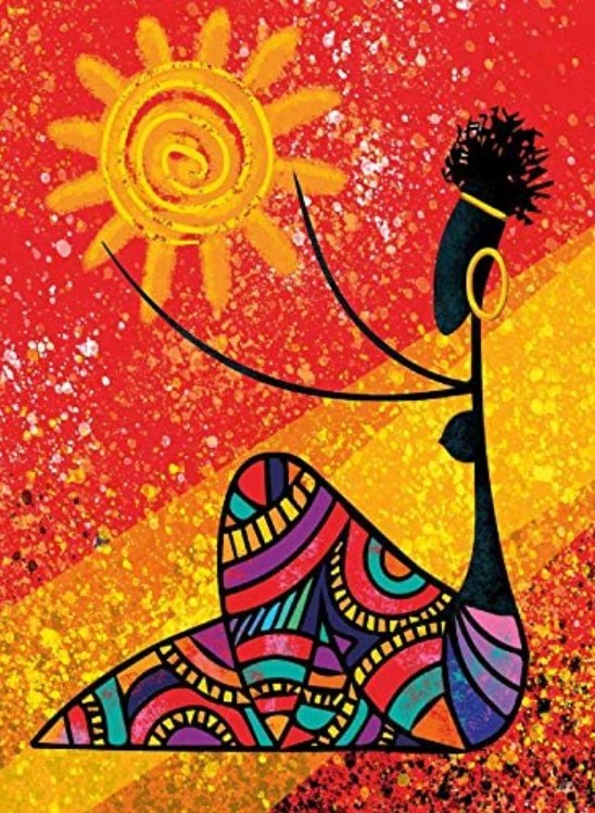 Puzzle Nova O Sol e a Mulher Africana 1000 Peças