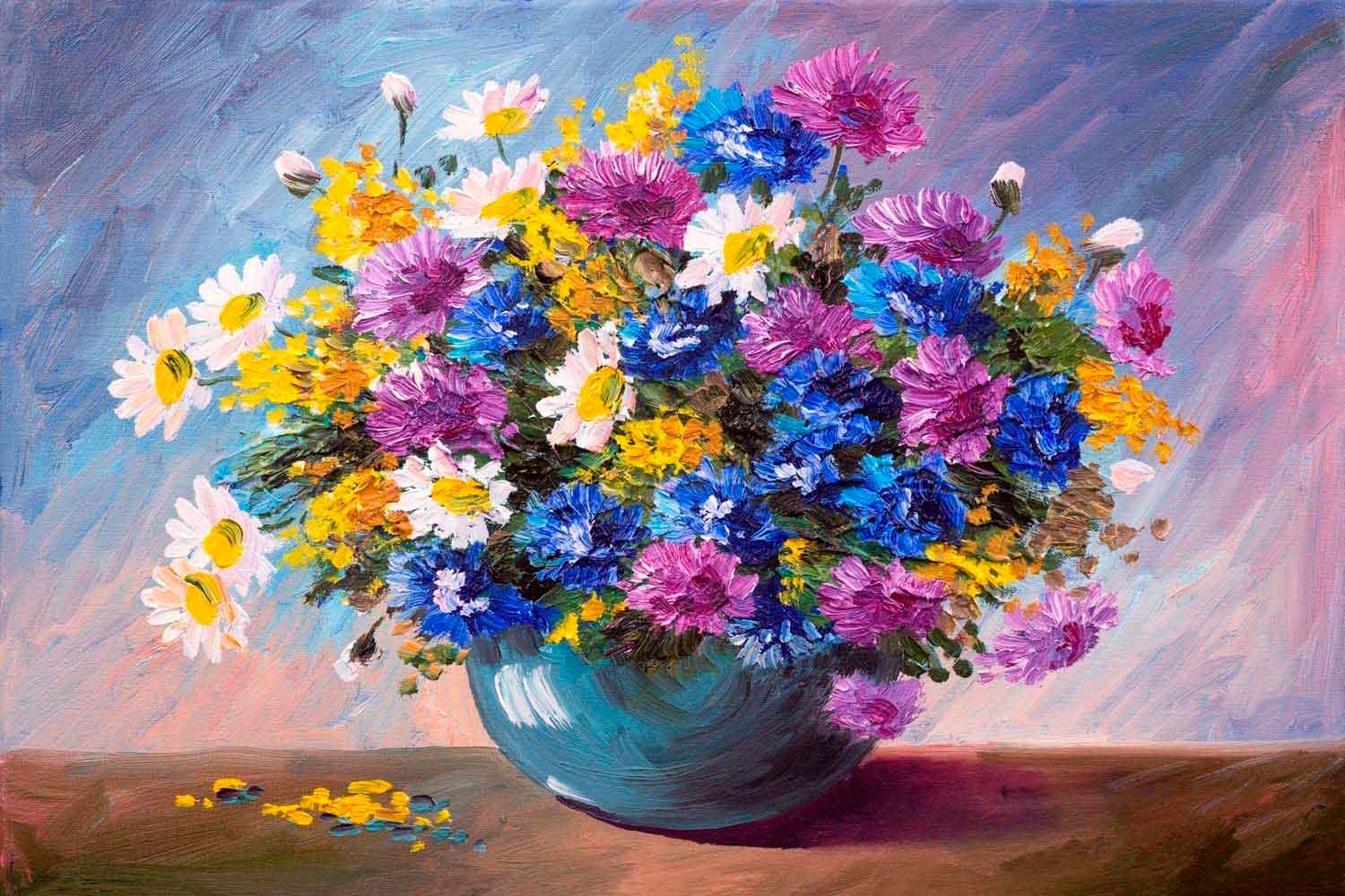 Puzzle de 1000 peças de flores silvestres coloridas Nova