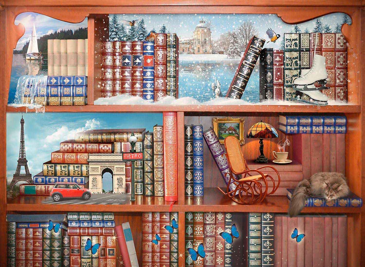 Puzzle Nova Livros Mágicos de 1000 Peças