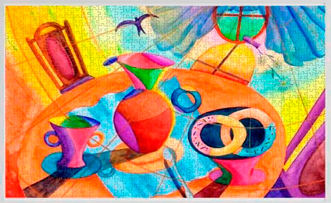 Puzzle Nova Mesa de Café da Manhã 1000 Peças