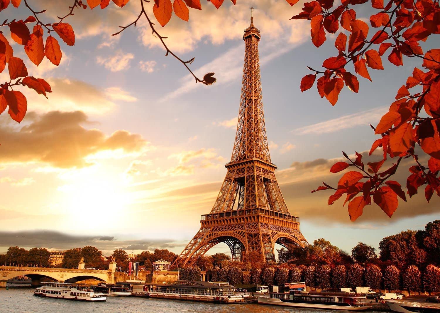 Puzzle Nova Outono nas Torres Eiffel 1000 Peças