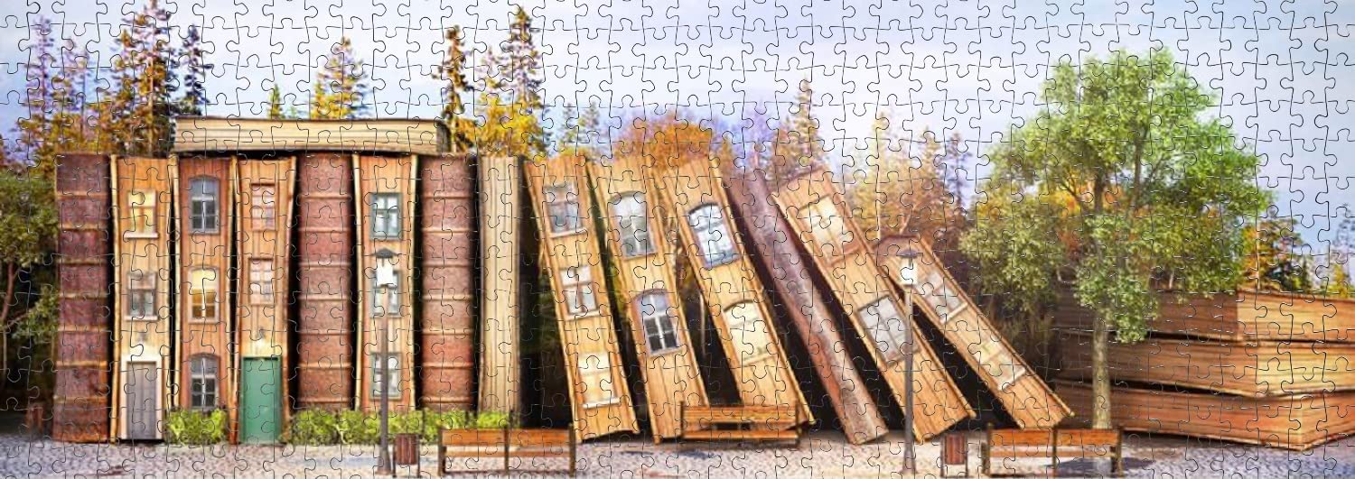 Puzzle Nova Panorama Rua do Livro de 1000 Pzs