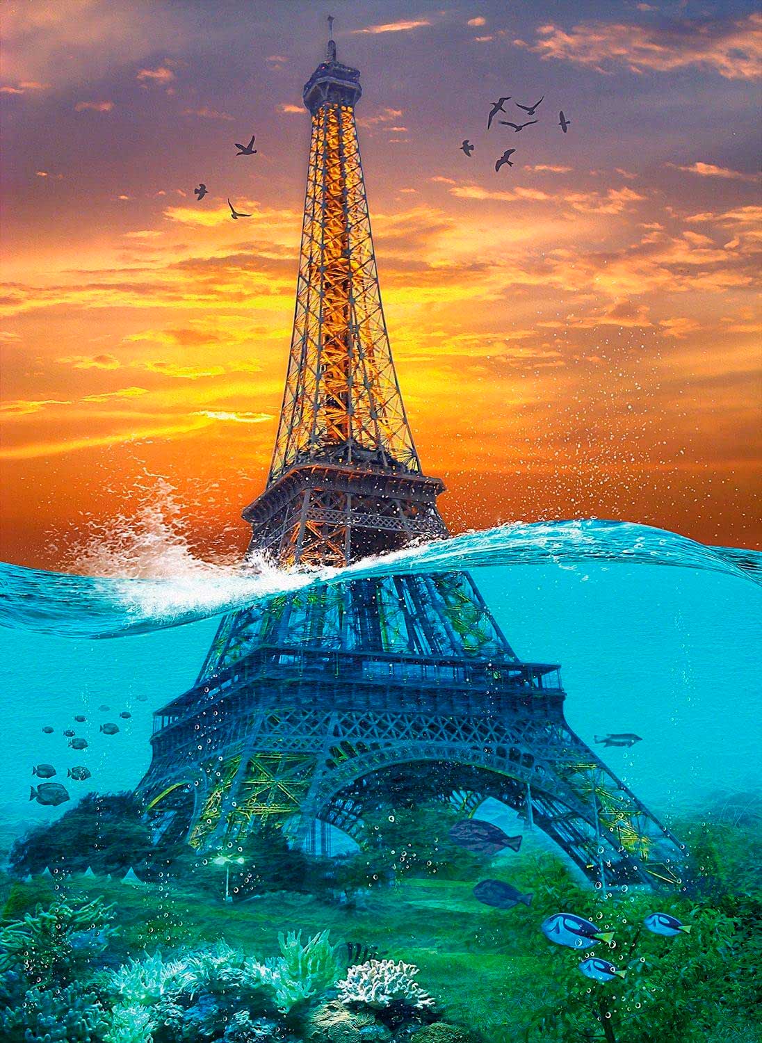 Puzzle Nova Surreal Torre Eiffel 1000 Peças