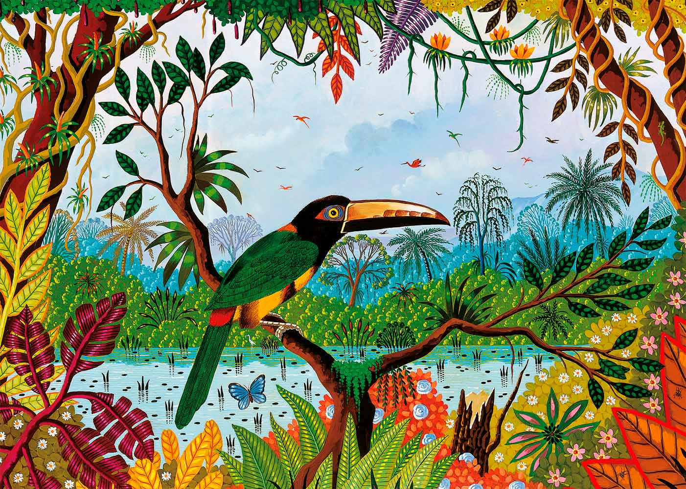 Puzzle Pieces and Peace Araçari Coleira de 1500 Peças
