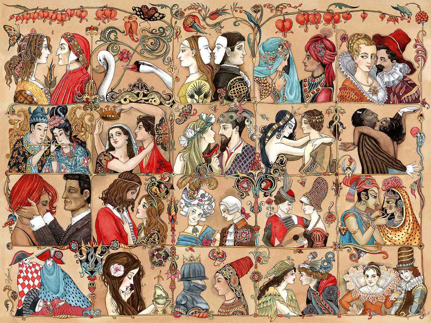 Puzzle Ravensburger Love Através dos Anos 1500 Peças