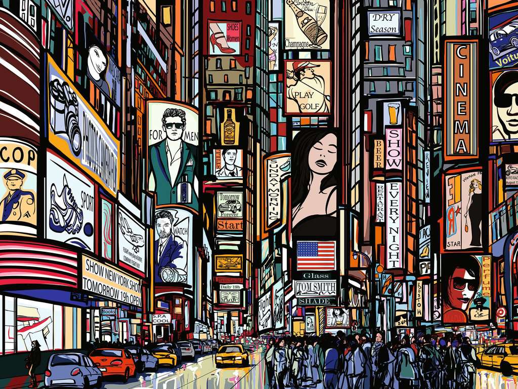 Puzzle Ravensburger Animado Nova York com 1.000 peças