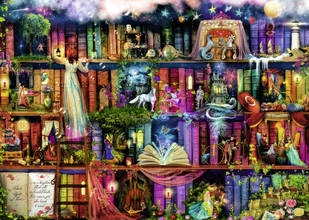 Puzzle Ravensburger Fantasy Library 1000 peças