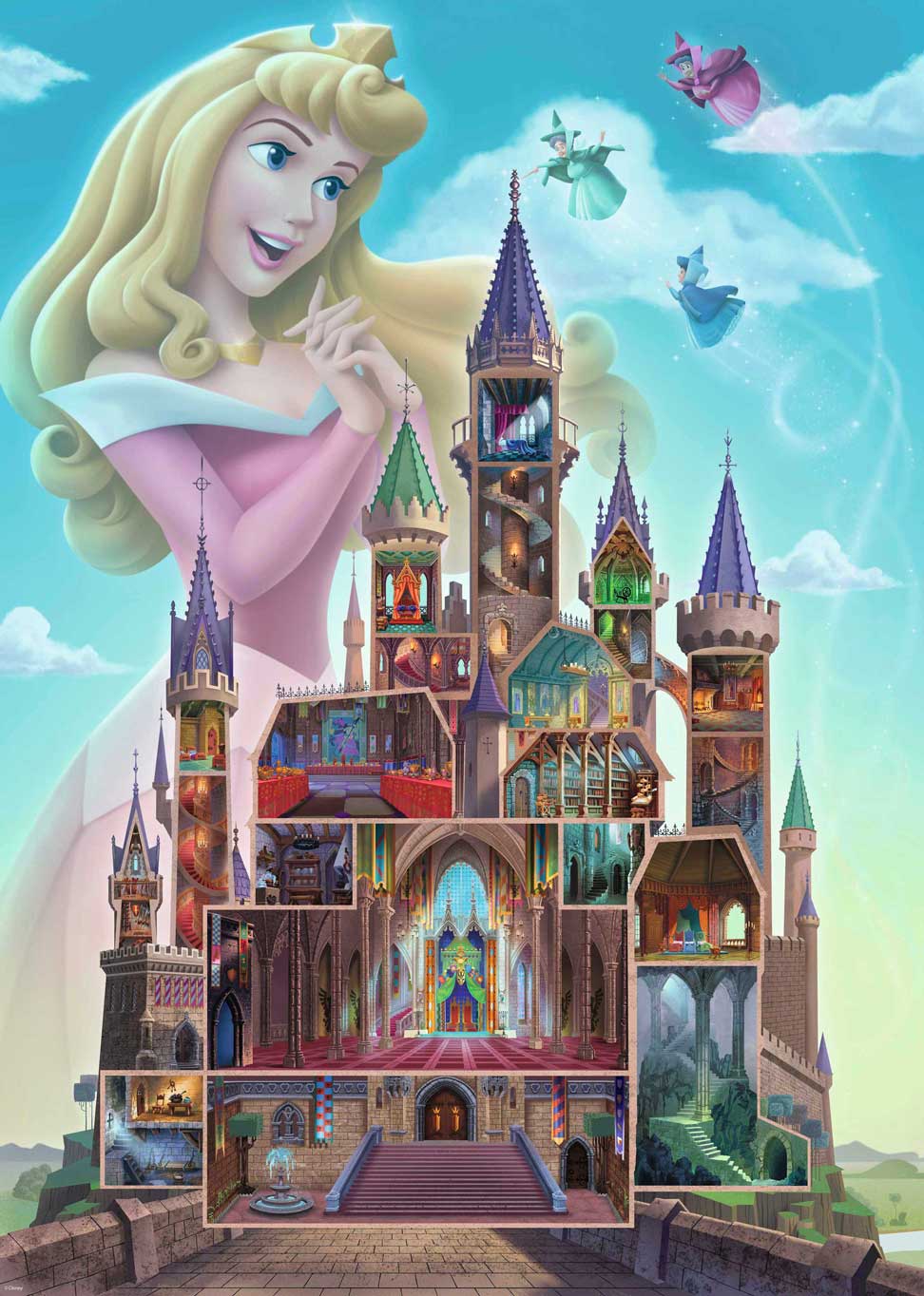 Puzzle Ravensburger Castelos da Disney: Aurora de 1000 Pçs