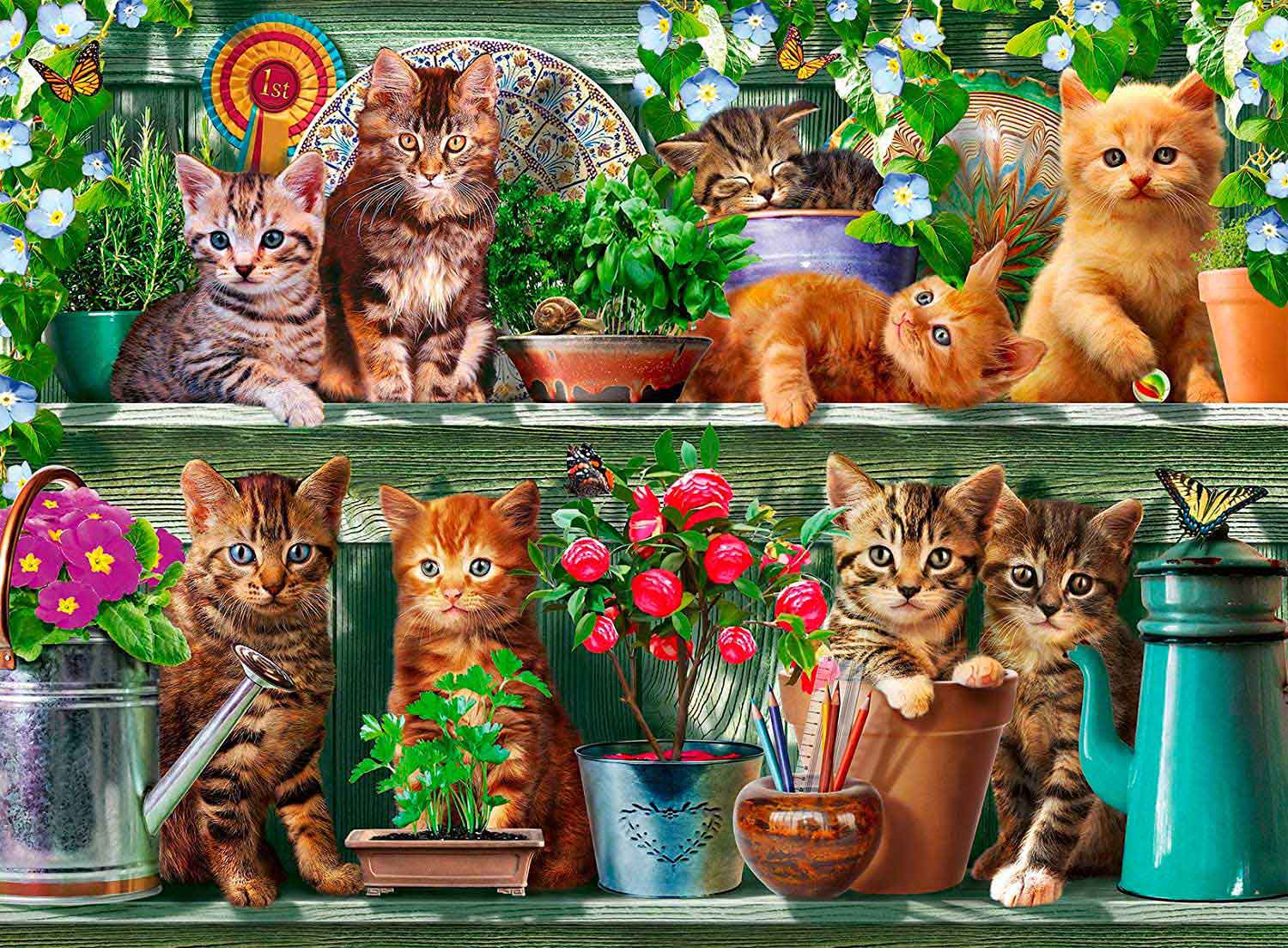 Ravensburger Puzzle Cats na Prateleira 500 Peças