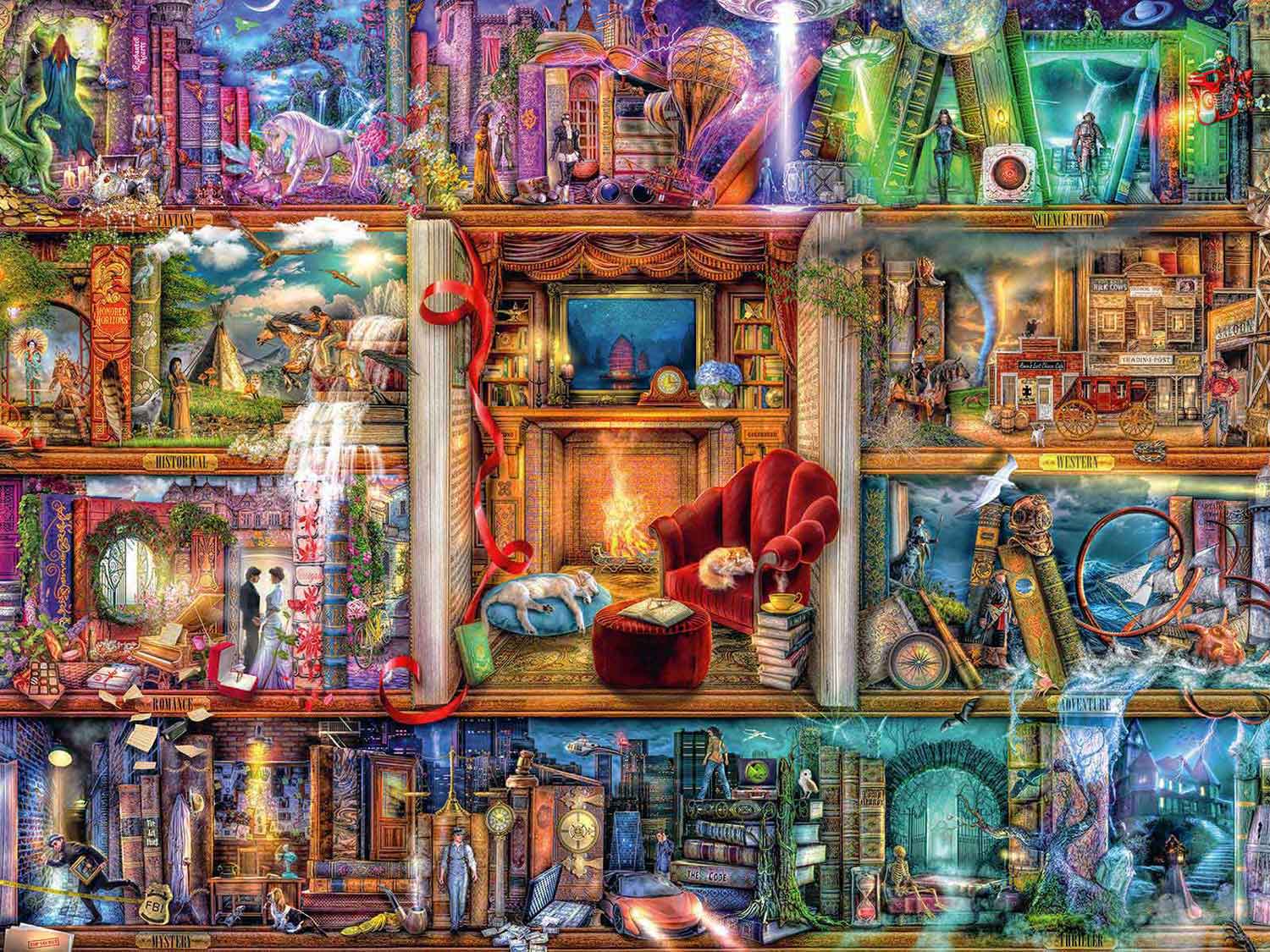 Puzzle Ravensburger A Grande Biblioteca 1500 Peças