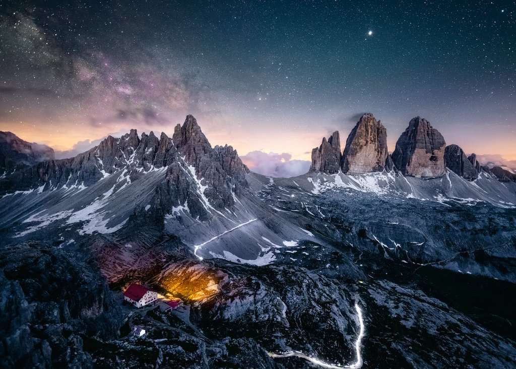 Puzzle Ravensburger Os Três Picos de Lavaredo, Dolomitas 1000P